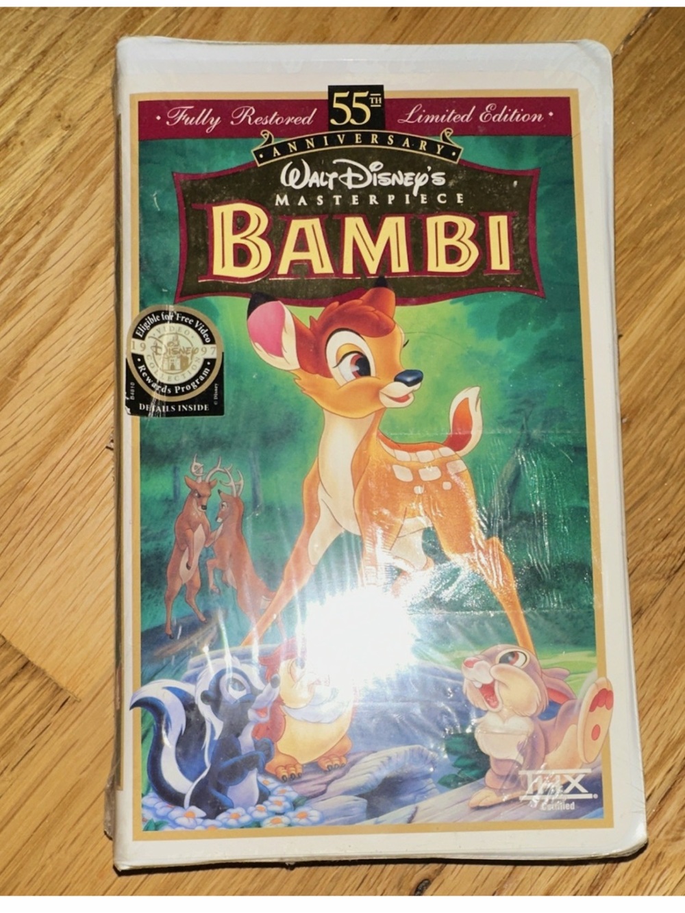 Sealed Walt Disney’s 55th Bambi VHS Masterpiece THX Never Opened Cartoon